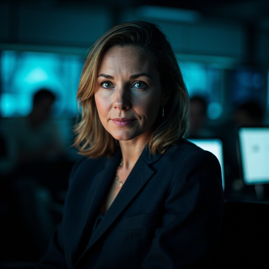 Professional portrait — Sarah, Investment Banker turned DeFi Protocol Analyst